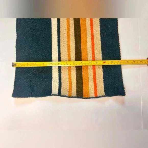 NWT- United by Blue Multi Stripe Recycled Scarf- Color Teal (Sold Out) - Picture 11 of 12
